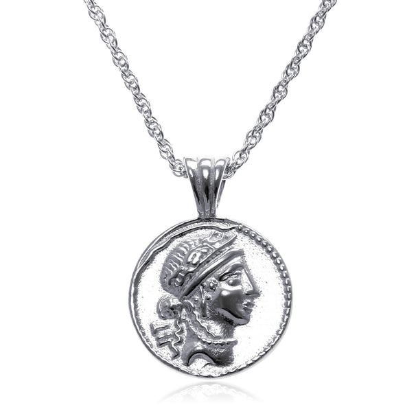 Silver Roman Coin Necklace