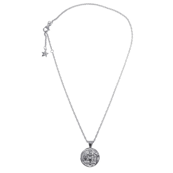 Silver Roman Coin Necklace